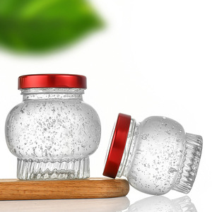 Cubilose ขวดแก้วทรงรังนกพร้อมฝาโลหะขนาด50มล. 180มล. 360มล. โคมไฟทรงกลมว่างขวดแก้วแยมน้ำผึ้ง - Product Image 3