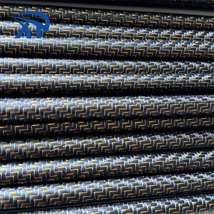Hot Sản phẩm bán chạy vàng + bạc Twill sợi carbon tròn tube40mm Filament quanh co ống sợi carbon - Product Image 3
