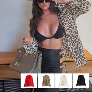 Camicetta Chic Vintage da <span class=keywords><strong>Donna</strong></span> <span class=keywords><strong>con</strong></span> Scollo a V e Volant, <span class=keywords><strong>Camicia</strong></span> Tinta Unita <span class=keywords><strong>con</strong></span> Lacci, Maniche Lunghe, Top Casual alla Moda per la Primavera, Taglia XL - Product Image 1