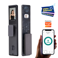 Serrure intelligente extérieure étanche IP68 avec reconnaissance faciale 3D, empreinte digitale par veine palmaire, mot de passe, carte-clé, interphone IA et Wi-Fi TUYA