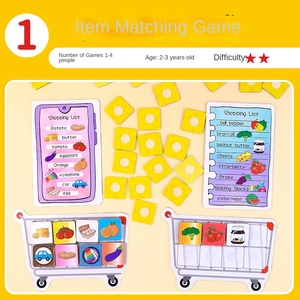 Juego de mesa de lista de compras para niños de 3 a 6 años, juguete educativo para preescolar, entrenamiento de pensamiento y gestión financiera básica - Product Image 2
