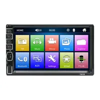 Autoradio Universel 1 Din 7 Pouces MP5 Lecteur Multimédia Stéréo de Voiture avec Télécommande BT et Lecteur DVD MP5