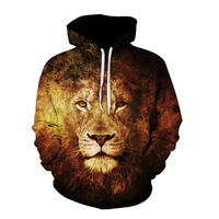 Sweat à capuche pour homme personnalisé en gros, à épaules tombantes, avec impression numérique 3D animale, et impression à la demande, type pull-over