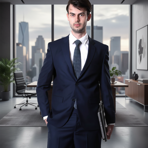 Costume Homme Gris en Laine 120S de Qualité Supérieure - Product Image 3