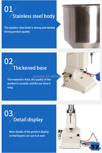 Tubo de máquina de llenado neumático Guangzhou Perfume automatizado Bomba de pasta gruesa Bálsamo labial 5 Ml Mantequilla <span class=keywords><strong>15Ml</strong></span> Salsa de llenado completo - Product Image 5