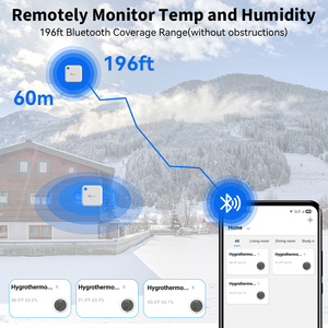 Thông minh Bluetooth thermohygrometer với điều khiển từ xa ứng dụng kỹ thuật số độ chính xác cao nhiệt độ kỹ thuật số ẩm kế - Product Image 5