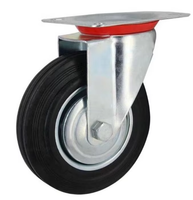 Roda Plastik Karet Putar Tugas Berat 5 Inch 125mm Ukuran Kecil Dengan Bantalan Solid dan Sekrup, Anti Tusuk, Untuk Kursi Truk