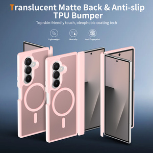 Étui de luxe pliable magnétique pour téléphone <span class=keywords><strong>portable</strong></span> Samsung Z Fold 7 8 avec protection de charnière, coque personnalisée pour femmes et jeunes filles - Product Image 4