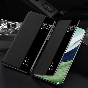 Funda de Cuero con Tapa Transparente y Ventana Inteligente para Huawei Mate 60, Fundas para Teléfono Móvil de PC, TPU y PU - Product Image 4