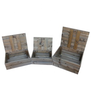 Handmade Wooden <strong>Box</strong> With Lid Solid Pine <strong>Brown</strong> <strong>Storage</strong> Gift Crate - Product Image 2