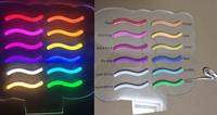 12 colores a elegir, letreros de neón LED divididos personalizados, diseño personalizado gratis