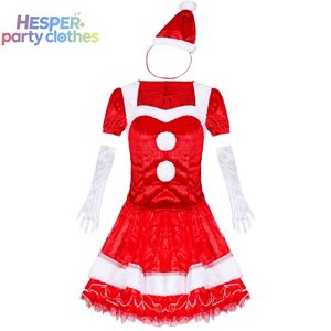 HESPER Women Christmas <b>Costumes</b> Sexy <b>Costumes</b> Uniform Party Red Christmas Dress Women Clothing for Adults - Product Image 2