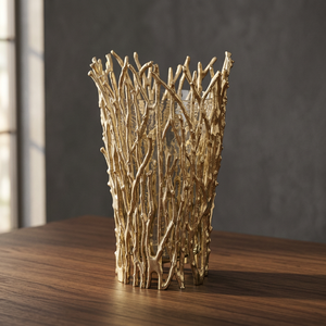 Lanterne dorée en laiton pour bougie, décoration d'intérieur, porte-bougie en métal durable, charme du soir - Product Image 6