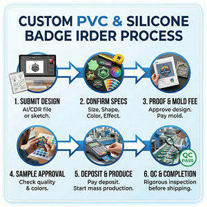 Badge Personalizzato Divertente e Trendy in Silicone Impermeabile, Logo Personalizzato, Vintage, Resistente all'Usura, Accattivante e alla Moda - Product Image 5