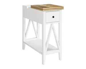 Canapé skinny en gros d'usine Table d'appoint étroite avec armoire de rangement rabattable pour salon chambre à coucher