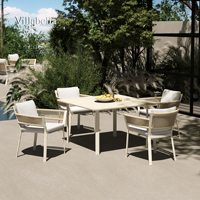 Mobilier d'extérieur de luxe, chaises et table de jardin, ensemble de meubles de patio en corde tous temps pour hôtel et restaurant