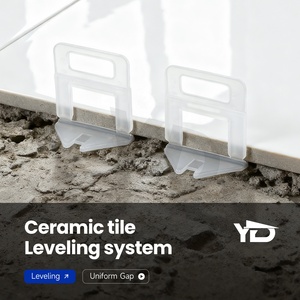 YIDE Modern 1.0mm Tile Leveling Spacer Clip Ultra Thin 0.8mm Base <strong>Plate</strong> <strong>Leveler</strong> for Seamless Low Profile Tile Installation - Product Image 6