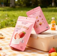 Sacs d'emballage pour fruits lyophilisés personnalisés avec logo, conformes aux normes alimentaires, en plastique recyclé, à fond plat avec trou de suspension – Vente chaude