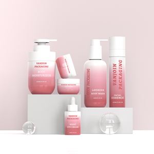 Botellas de loción de plástico personalizables de lujo al por mayor, frascos y pulverizadores de niebla para marcas de cosméticos, conjunto de embalaje de lujo para el cuidado de la piel - Product Image 2