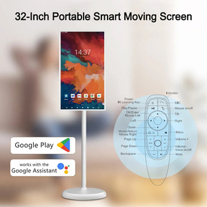 Pantalla Móvil Inteligente HD Portátil Blanca de 22, 24, 27 y 32 Pulgadas, Todo en Uno, con Soporte, para Interiores, OEM, Transmisión en Vivo, Texto y Animación - Product Image 2