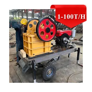 Certificado CE Mineração Mobile Jaw Crusher Preço Fábrica Importação Jaw Crusher Com Motor Diesel