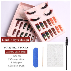 Hotsale presse sur <span class=keywords><strong>ongles</strong></span> et <span class=keywords><strong>cils</strong></span> ensembles thème de Noël couleur <span class=keywords><strong>faux</strong></span> <span class=keywords><strong>cils</strong></span> presse sur les <span class=keywords><strong>ongles</strong></span> pour les outils de maquillage - Product Image 2