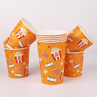 Gobelets/Bols jetables en papier à paroi simple, enduits de PE, écologiques et recyclables, personnalisables pour la vente en gros, pour pop-corn et restauration rapide