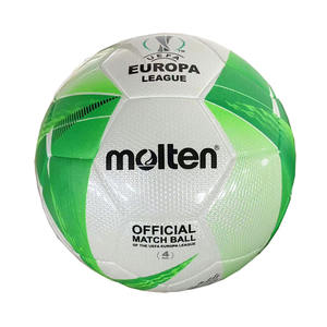 Pallone da Calcio Ufficiale Euro Cup Misura 5, Termosaldato a Doppio Strato in PU, Pallone da Calcio Molten con Logo Personalizzato, Pallone da Partita Laminato - Product Image 1