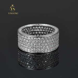 Fabrieksdirecte Hiphop 925 Sterling Zilveren Eeuwigheid Vvs Moissanite Ring Ervoor Kan De Diamanttest Doorstaan - Product Image 3