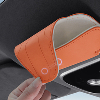 Étui magnétique pour lunettes de soleil en cuir Nappa, support de pare-soleil de voiture avec doublure en velours et aimant, pour BMW Toyota Honda