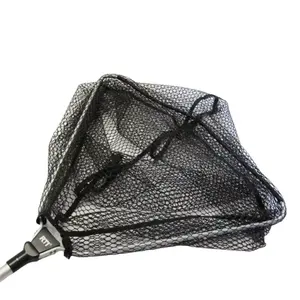 Portable Rubber Coated Freshwater Saltwater Floating Fishing Nets Multifilament Landing Nets