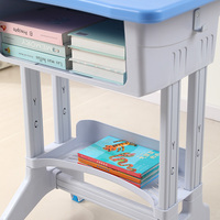 Ensemble de chaise et de bureau d'école réglable en hauteur, écologique et durable - Table d'étude ergonomique en plastique, garantie 1 an pour la salle de classe, en vrac