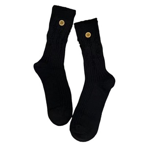 Women's Mid-Calf Socks Cotton Breathable Solid Color <b>Button</b> Detail Casual Style - Product Image 5