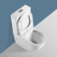 Vente en gros de toilettes modernes créatives de haute qualité pour hôtels wc p-trap sanitaires water closet filigrane toilettes deux pièces montées au sol