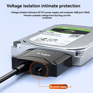 Cable <span class=keywords><strong>adaptador</strong></span> <span class=keywords><strong>USB</strong></span> 3.0 macho <span class=keywords><strong>a</strong></span> <span class=keywords><strong>SATA</strong></span> de 22 pines <span class=keywords><strong>con</strong></span> fuente de <span class=keywords><strong>alimentación</strong></span> CC para disco duro HDD de 2,5 y 3,5 pulgadas - Product Image 6