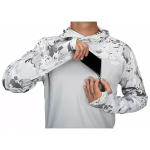Benutzer definierte neue Angel bekleidung Shirt Sublimation Upf50 Atmungsaktives schnell trocknendes leichtes recyceltes Langarm-Angel-Hoodie-Shirt