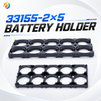 Support de batterie 2x5 33155 avec entretoise en plastique de 33,5 mm pour l'assemblage de batteries LiFePO4 33155 34200