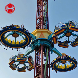 Manège de parc d'attractions Thrill Amusement : Twister Tower Disco UFO, tour de levage, soucoupe volante interstellaire - Product Image 4