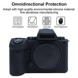 Étui de protection en silicone souple pour appareil photo Panasonic <span class=keywords><strong>LUMIX</strong></span> S5 II, motif litchi, antichoc, pour DC-S5M2GK - Product Image 4