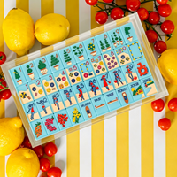 Portofino Blaue Amerikanische Mahjong-Steine Luxuriöse Umweltfreundliche Acryl-Steine Perfekt für Familie, Club, Innenbereich und Sommerunterhaltung