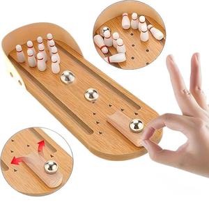 Mini Desktop gioco di <span class=keywords><strong>Bowling</strong></span> al coperto Puzzle per il tempo libero giocattoli educativi per <span class=keywords><strong>bambini</strong></span> set da <span class=keywords><strong>Bowling</strong></span> in legno giocattoli per <span class=keywords><strong>bambini</strong></span> - Product Image 4