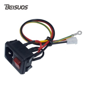 IEC C14 điện ổ cắm điện với Red LED Rocker chuyển 10A đánh giá cắm và ổ cắm loại với cáp thiết bị đầu cuối - Product Image 2