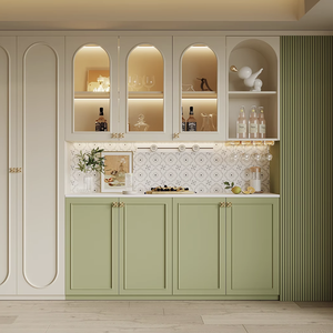 Mueble <span class=keywords><strong>de</strong></span> Cocina Modular Práctico, Gabinete Lateral para <span class=keywords><strong>Vino</strong></span> con Vidrio, Personalizable, Garantía <span class=keywords><strong>de</strong></span> 5 Años, Compatible con Todo Tipo <span class=keywords><strong>de</strong></span> Herrajes - Product Image 1