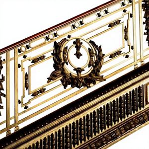 Rampe d'escalier décorative en métal de luxe, balustrade en fer forgé ornementale, design moderne de rampe d'escalier intérieure - Product Image 2