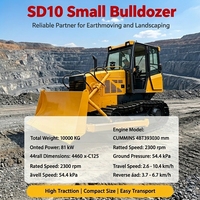 Bulldozer sur chenilles de 10 tonnes, 100 CV, pour travaux agricoles, mini-bulldozer d'origine chinoise en stock