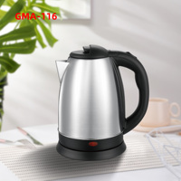 Bon prix RTS appareil ménager SS201 acier inoxydable 110V hôtel eau bouilloire électrique 1.8L pour la vente
