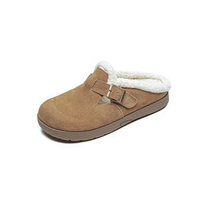 Mules rétro en cuir de vache véritable à plateforme épaisse style Birkenstock pour femmes, avec soutien de la voûte plantaire, chaussures décontractées à enfiler, grandes tailles disponibles - Product Image 3