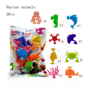 Heißer Verkauf Sensory STEM Kits Sauger Spielzeug Kinder Grab Snap Bausteine Pop Silikon Diy Mini Tier Spielzeug Lernspiel zeug Sensory - Product Image 6