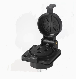 DFL1025 Receptáculo Exterior Impermeable para Estados Unidos, Cubierta Impermeable IP66, Tomacorriente Industrial de 15A 125V, Receptáculo con Cubierta Cuadrada o Redonda - Product Image 1