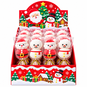 Sucettes de Noël en guimauve Yum Boujee, bonbons gélifiés en forme souple gonflable, saveur fruitée, en vrac, blancs, Chine - Product Image 3